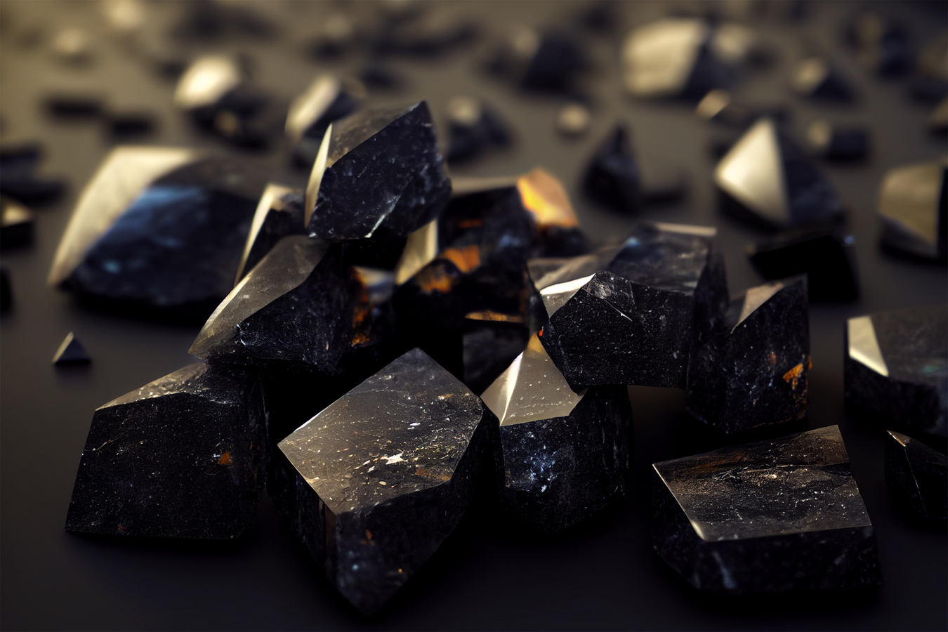 Obsidian gemstone background